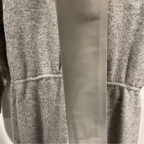 Vintage 80’s St. John gray button sweater Santana dress belt removable collar - Picture 11 of 15